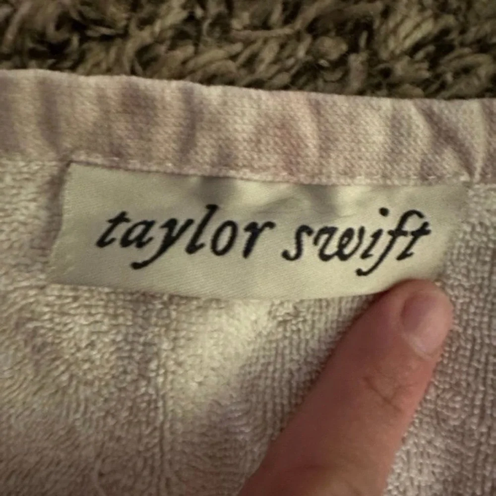 Taylor Swift Cream Towel with Black Script